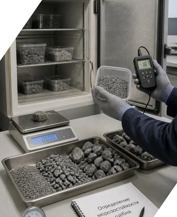 Определение морозостойкости щебня в Сестрорецке от 3587 р. | ЭкспертизаРоссия
